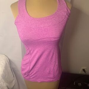Lululemon Pink Racerback Tank Top, size 4.